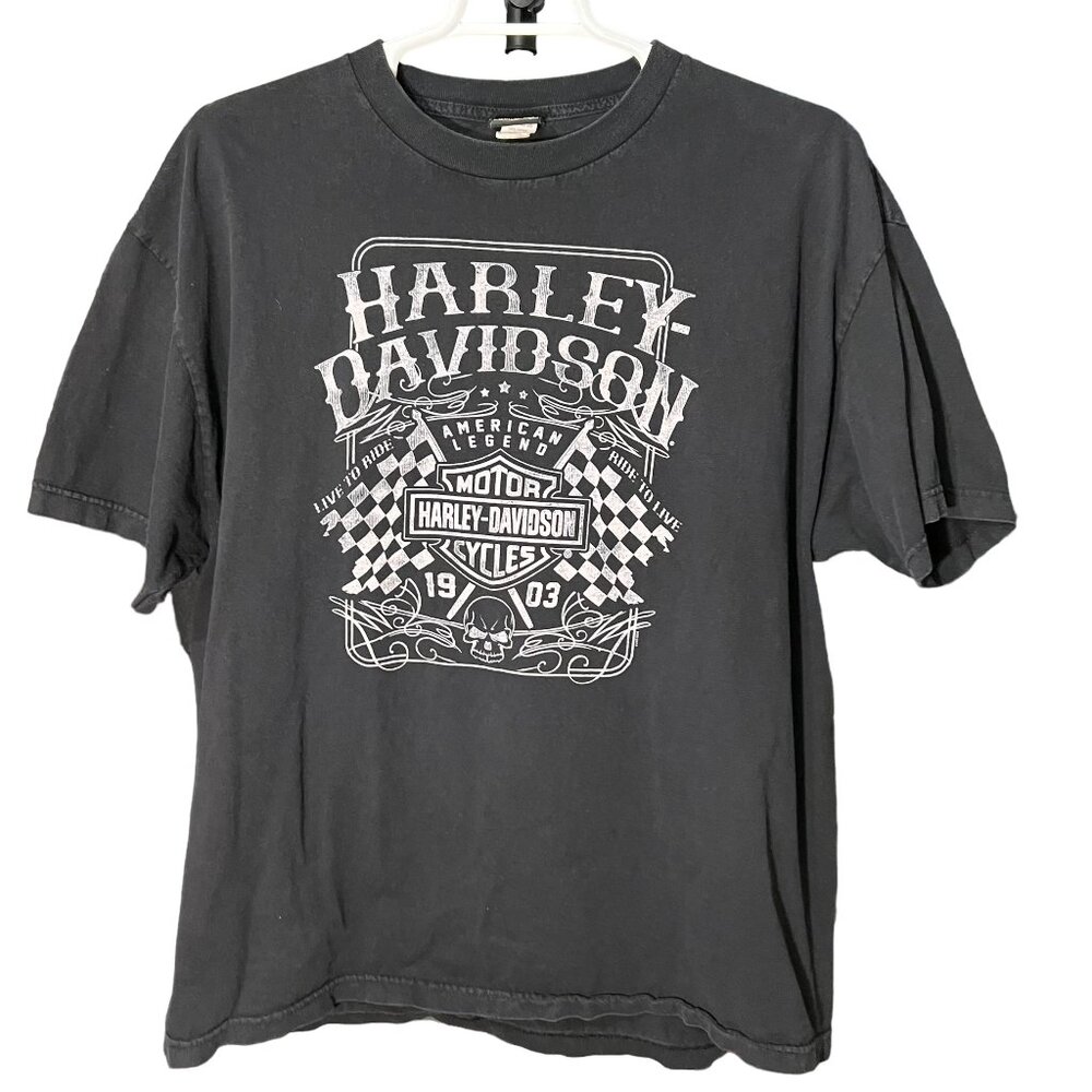 Harley Davidson San Diego California Graphic Tee Short Sleeve Black Mens Size XL